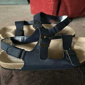 NEW GYMBOREE blue sandals size 4 Velcro backing